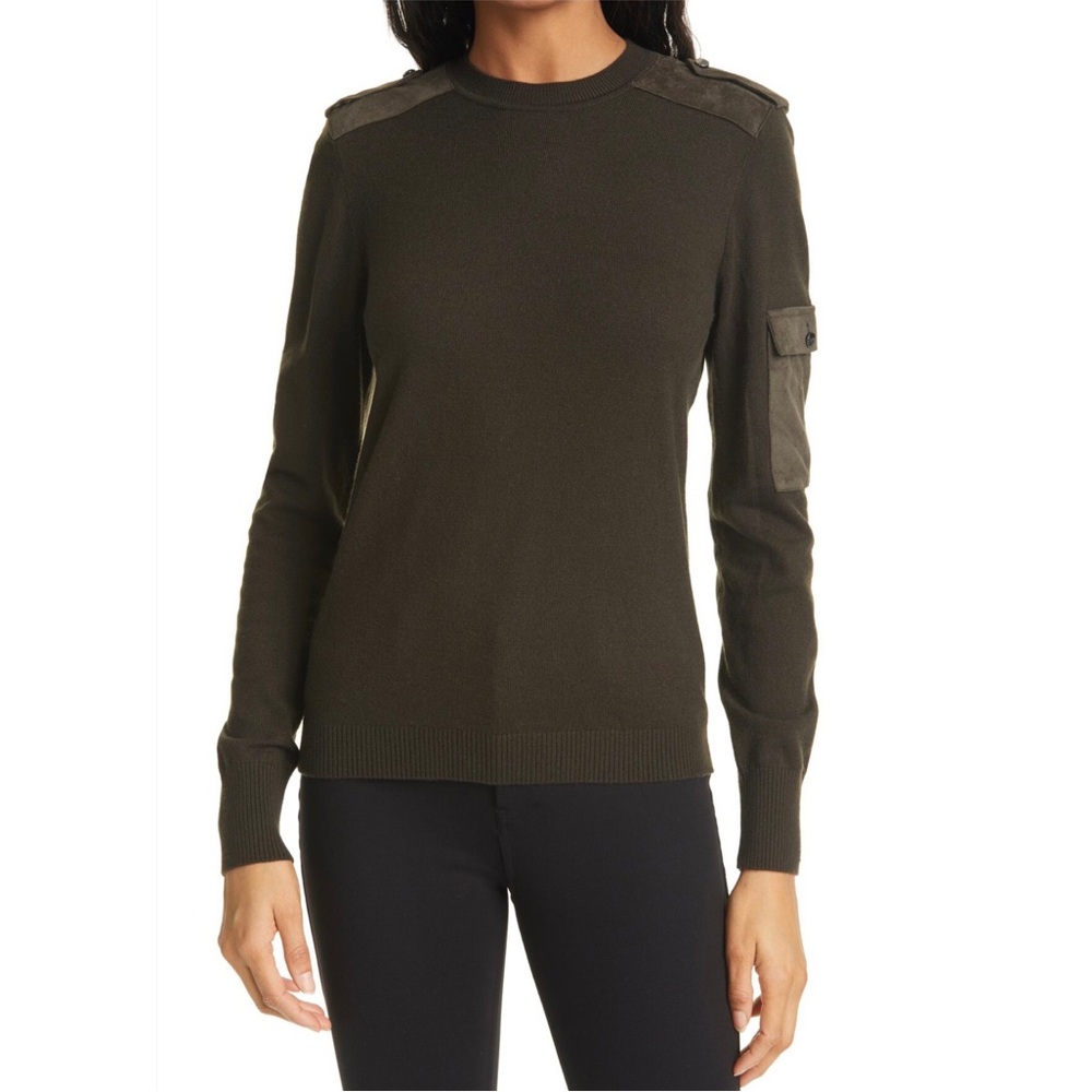 Ted Baker London Tikinah Green Utility Sweater 12US 5UK NWT